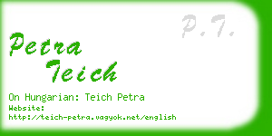 petra teich business card